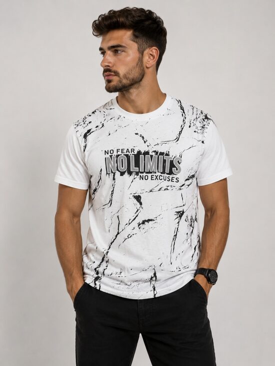 Nr.1178 Vīriešu T-krekls (DYNAMIC-WHITE/BLACK)