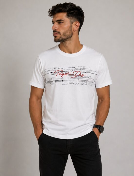 Nr.1183 Vīriešu T-krekls (DYNAMIC-WHITE-R)